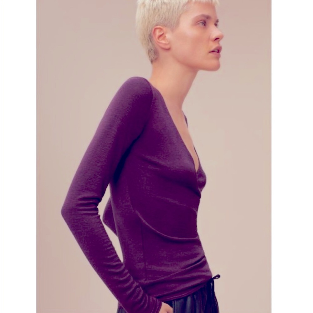 Wilfred Free faux wrap surplice top